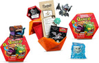 Dungeons & Dragons Questers Figuras de criatura, paquete de 3, figuras coleccionables de juguete de fantasía de D&D, pequeño cubo gelatinoso, Wyrmling plateado y cofre del tesoro mímico