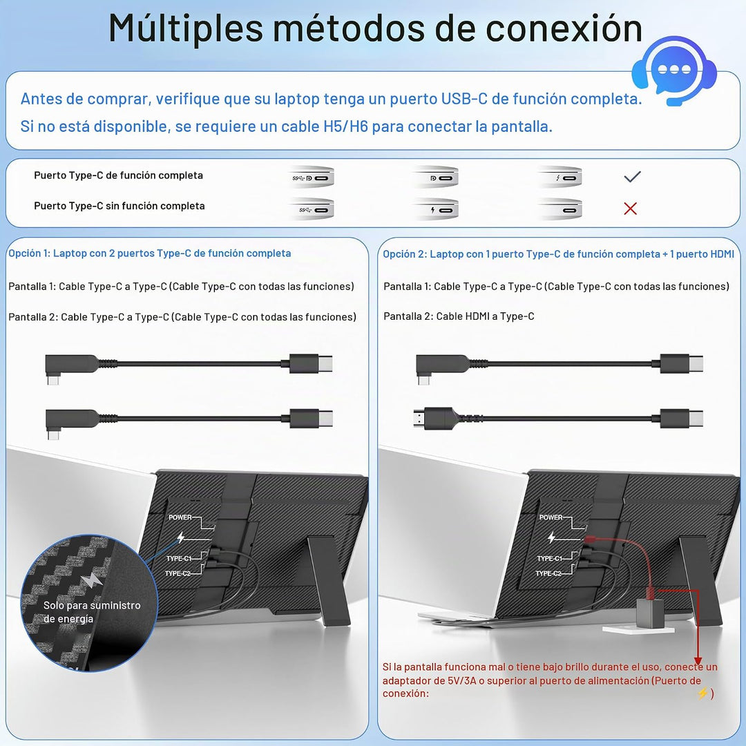 KEFEYA Extensor de pantalla para portátil de 15.6 pulgadas, FHD 108...