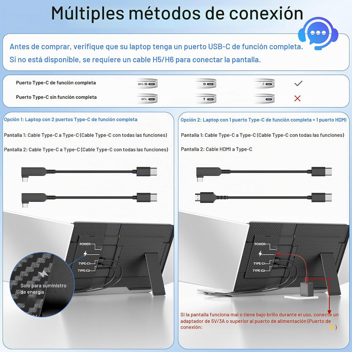 KEFEYA Extensor de pantalla para portátil de 15.6 pulgadas, FHD 108...