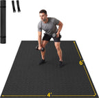 Alfombrilla de ejercicio grande, 7'x5'/6'x4'/8'x5', 0.236 in de grosor