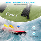 Gonex Bolsa de lona impermeable extra grande de 40 L, 60 L, 80 L, bolsa de lona seca de viaje, bolsa resistente con correas y asas duraderas para kayak, paddleboarding, navegación, rafting, pesca