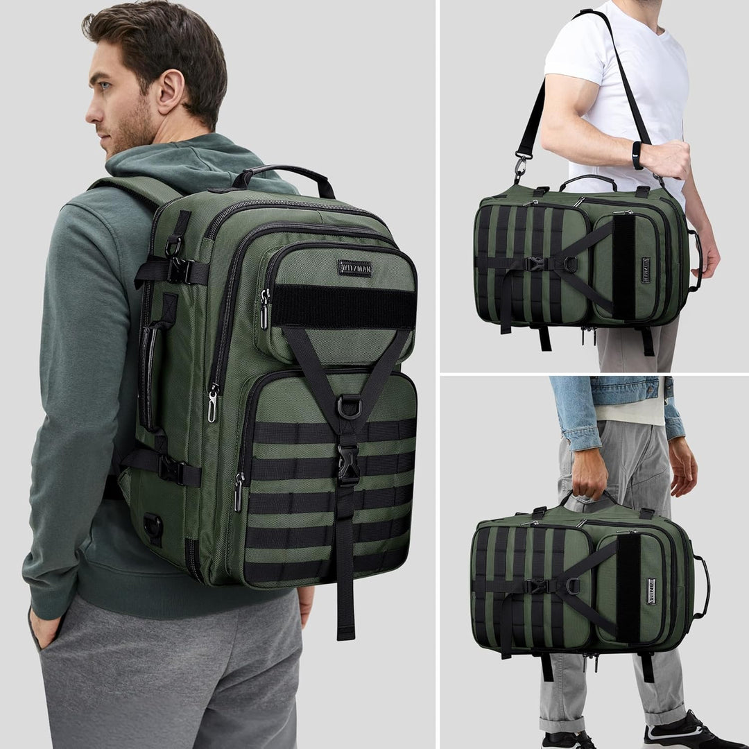 WITZMAN - Mochila de viaje para llevar a bordo para hombres, conver...