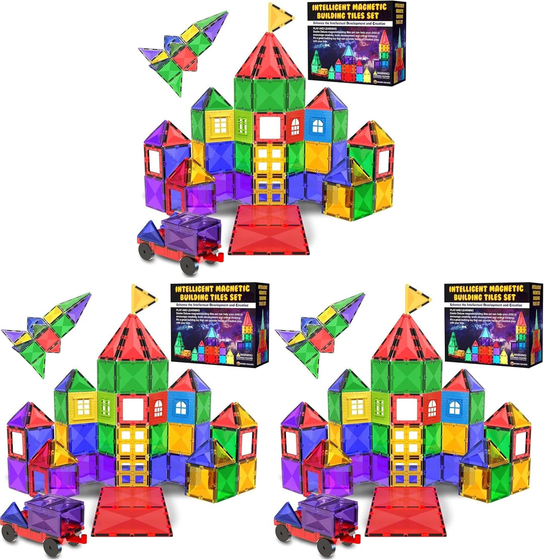 Bloques de construcción de azulejos magnéticos, juego de imanes edu...