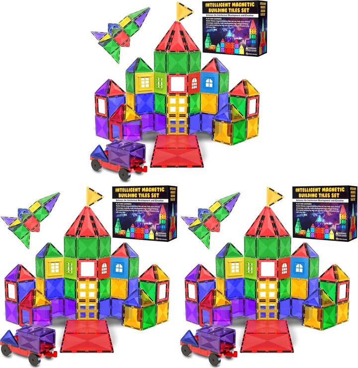 Bloques de construcción de azulejos magnéticos, juego de imanes edu...