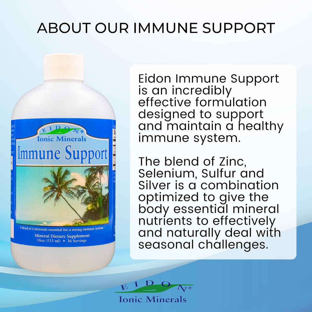 Eidon Ionic Minerals Suplemento líquido de apoyo inmunológico con z...