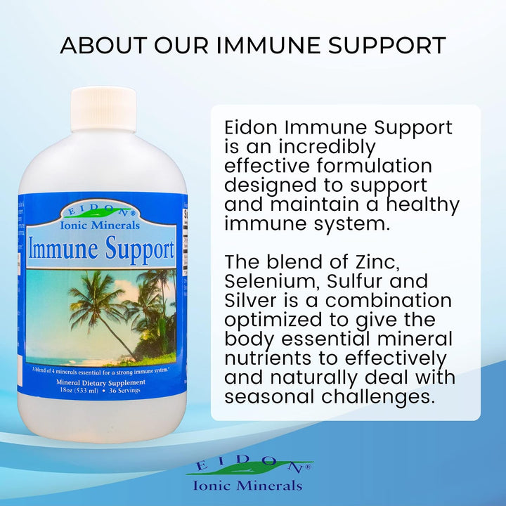 Eidon Ionic Minerals Suplemento líquido de apoyo inmunológico con z...