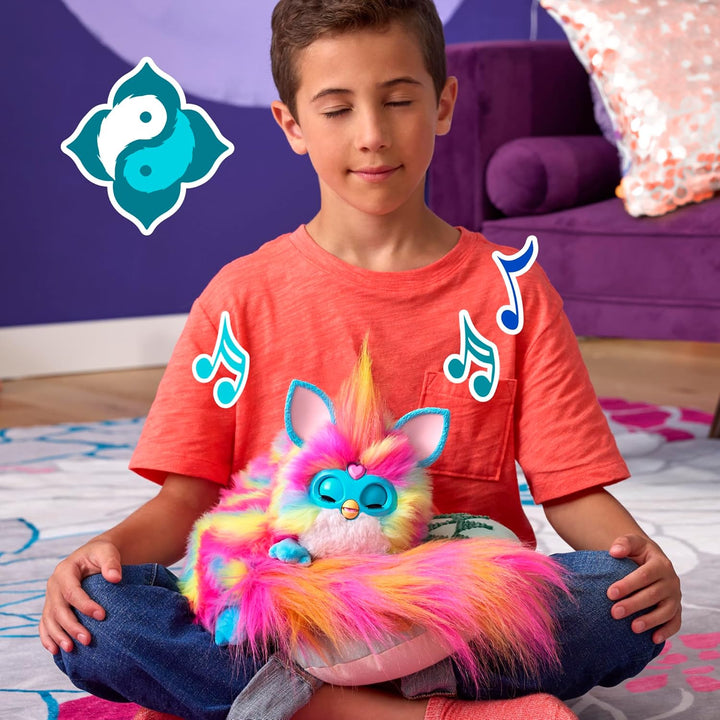 FURBY Juguete Interactivo DJ, Peluche Electrónico Súper Suave Arcoí...
