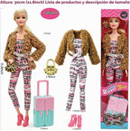 Juego de muñecas de moda de juguete americano de 11.5 pulgadas | Paquete de 4 muñecas de princesa para niñas de 6 a 12 años | Juego de muñecas con accesorios como bolso, sombrero, corona, collar