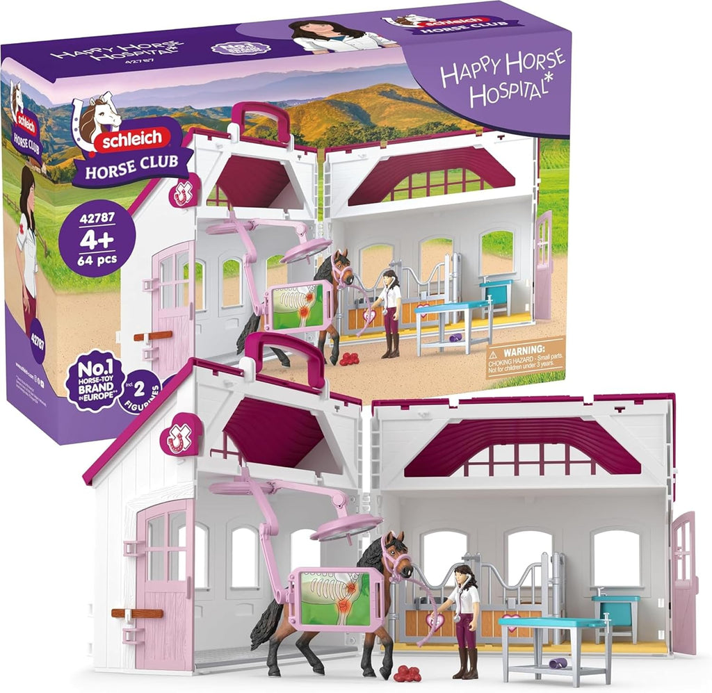 Schleich Horse Club - Juego de 64 piezas de Happy Horse Hospital - Niños 5+