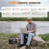 Estación de energía portátil de 500 W (pico de 1000 W), generador s...