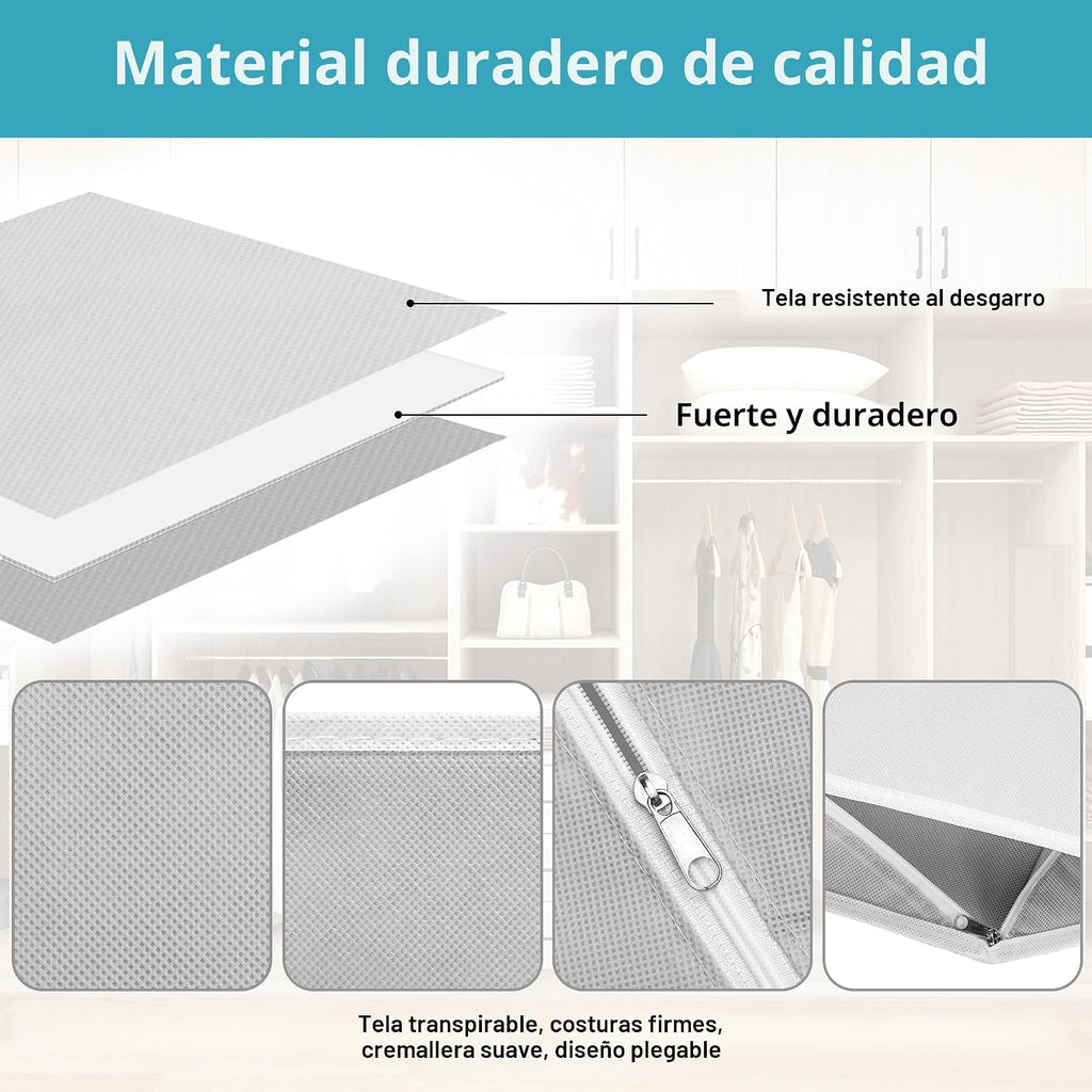 Vtopmart Paquete de 18 Organizadores de Ropa para Bebé, Cajas de Tela Plegables para Cajones