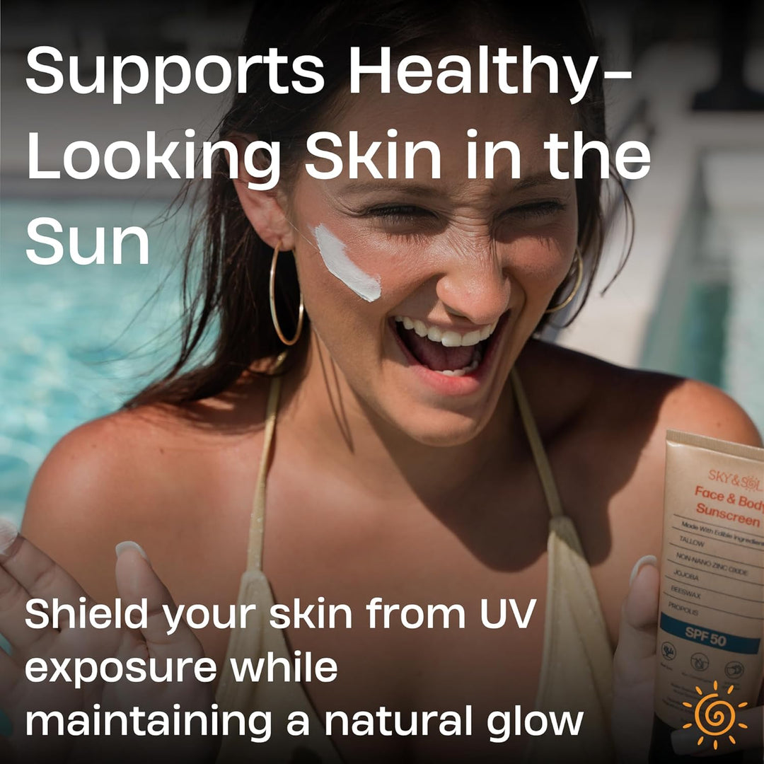 Sky and Sol Protector solar mineral SPF 50 | Con hierba seca y óxid...