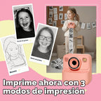 Cámara de impresión instantánea para niños, impresión térmica de tinta cero