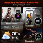 Reloj inteligente para hombre, rastreador de actividad física: Bluetooth resistente al agua, responder llamada, relojes digitales para hombre, podómetro, podómetro, reloj inteligente para teléfonos