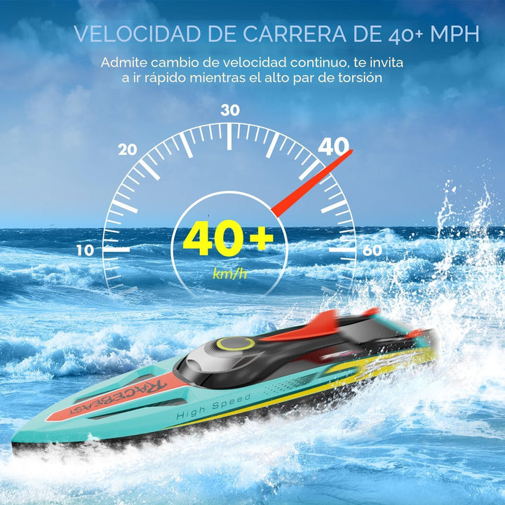 TOPCHOIC Barco a control remoto sin escobillas de 40+MPH, barcos de...