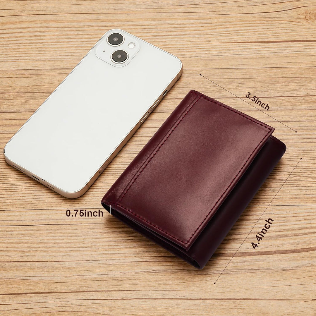 baotuiok Billetera de cuero para hombre, con bloqueo RFID, de piel...