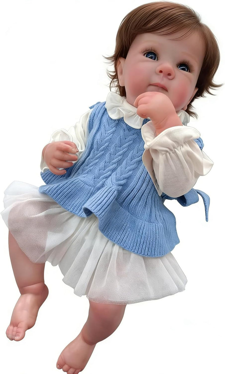 Anano Muñeca realista Reborn de silicona de cuerpo completo para ni...