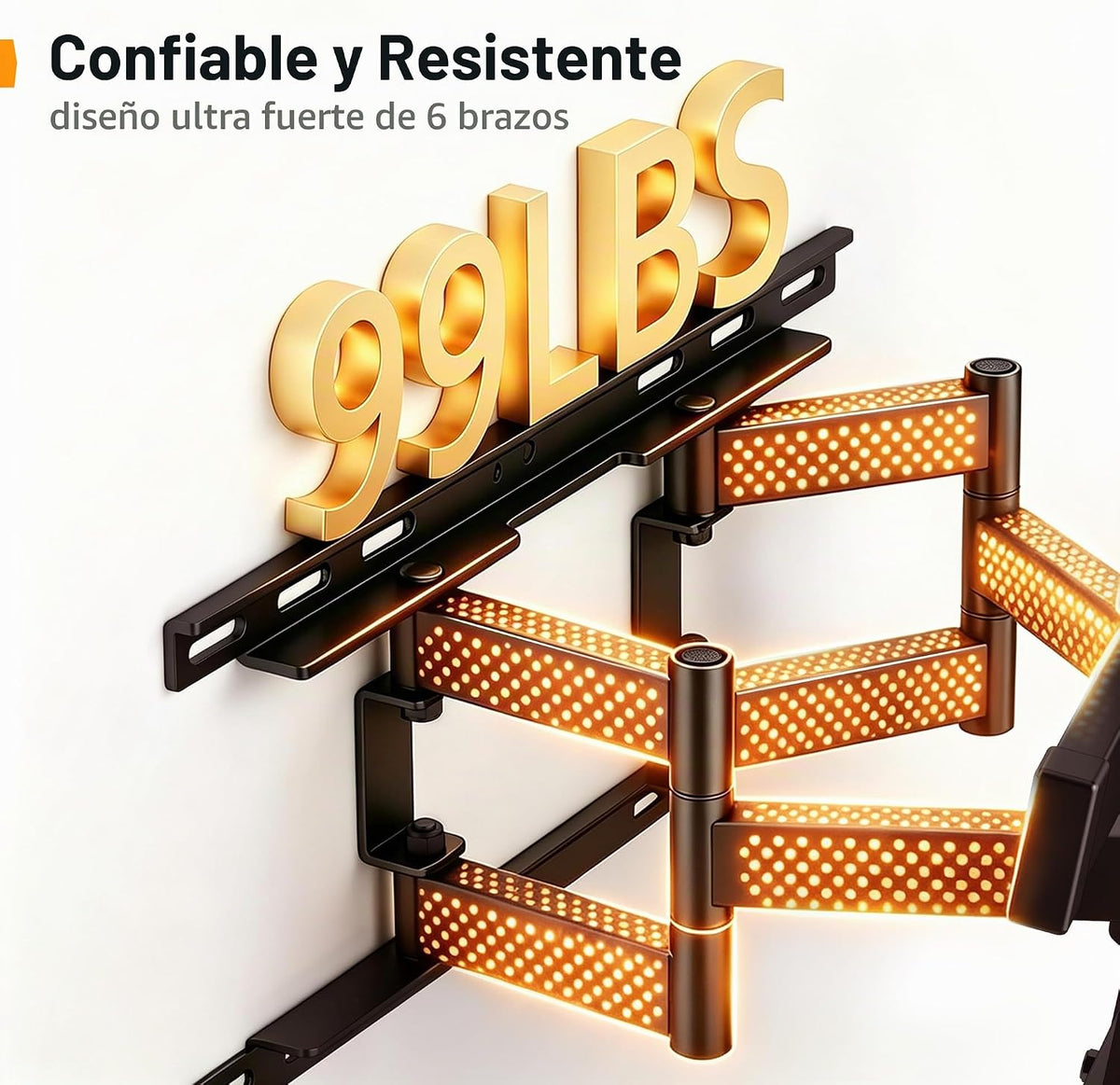 Soporte de pared ultra delgado de 1,3" para televisores de 32 a 75