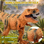 Juguetes de dinosaurio grandes para niños de 3 a 5 años, 4 piezas de 10 pulgadas, juguete realista de dinosaurio suave para los amantes de los dinosaurios, figuras de dinosaurio grandes de