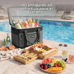 SMIRLY Juego de tablas de embutidos con accesorios para servir, bambú