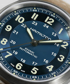 Hamilton Khaki Field Titanium Reloj automático para hombre, caja de titanio