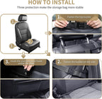 Organizador de asiento trasero de coche con soporte plegable para