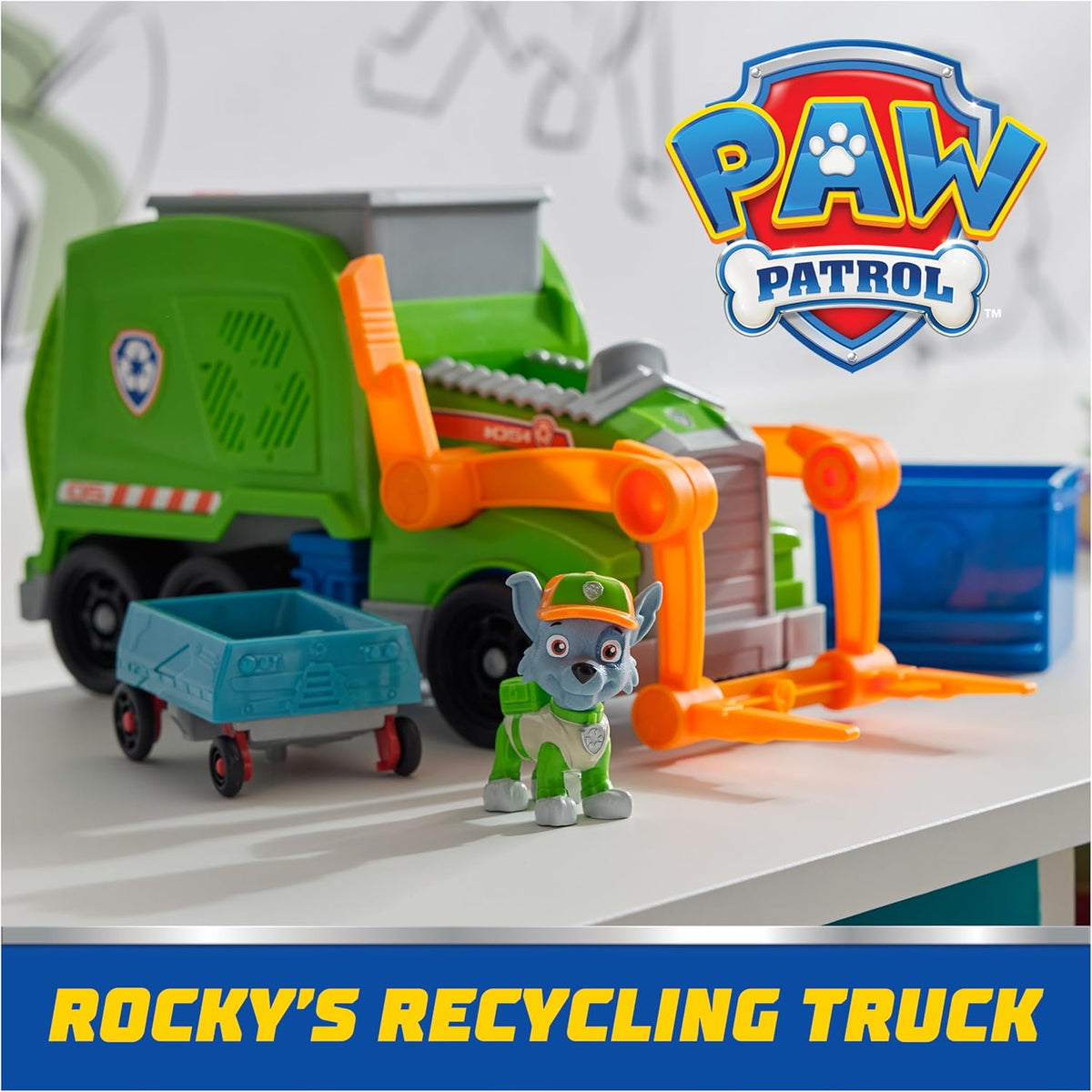 Paw Patrol Crush N Roll - Camión de reciclaje con figura