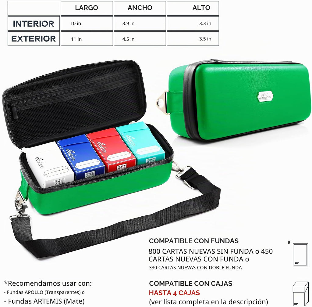 Funda para tarjetas de Pokémon, color verde