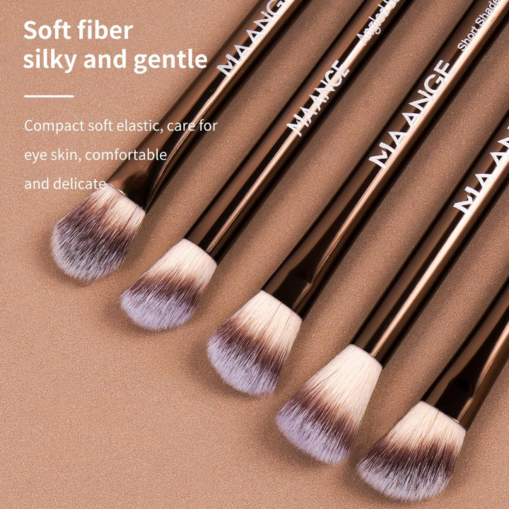 MAANGE 13 Brochas de Maquillaje con Bolsa, Juego de Brochas de Maqu...
