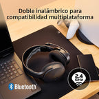 HyperX Cloud Jet - Auriculares inalámbricos duales para juegos, dongle de 2.4 GHz, Bluetooth 5.3, PC, PS5, móvil, USB-A - Negro