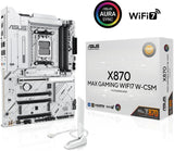 ASUS X870 MAX GAMING WIFI7 W AMD AM5 ATX Placa base, PCB blanco de...