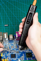 MINIWARE AirGo140 - Pistola de aire caliente inteligente portátil, PD/DC 20-28V de entrada de potencia máxima 140W, control de temperatura PID de 176-842 °F, cuerpo en forma de bolígrafo