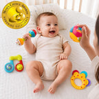 iPlay, iLearn - 10 juguetes de sonajero para bebés de 3 a 6 a 12 meses, dentición sensorial infantil
