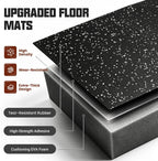 Suelo de gimnasio 0.56"/ 0.79" de grosor con parte superior de goma, tapete