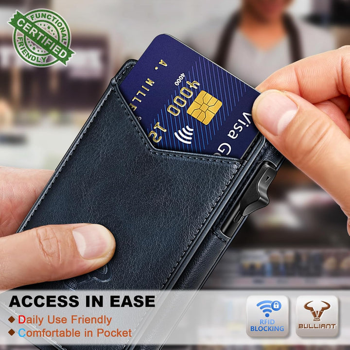 Cartera BULLIANT para hombre, cartera con clip para billetes delgad...