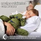 Brease Animal de peluche con peso, dinosaurio verde de 25 pulgadas, 5 libras, felpa pesada
