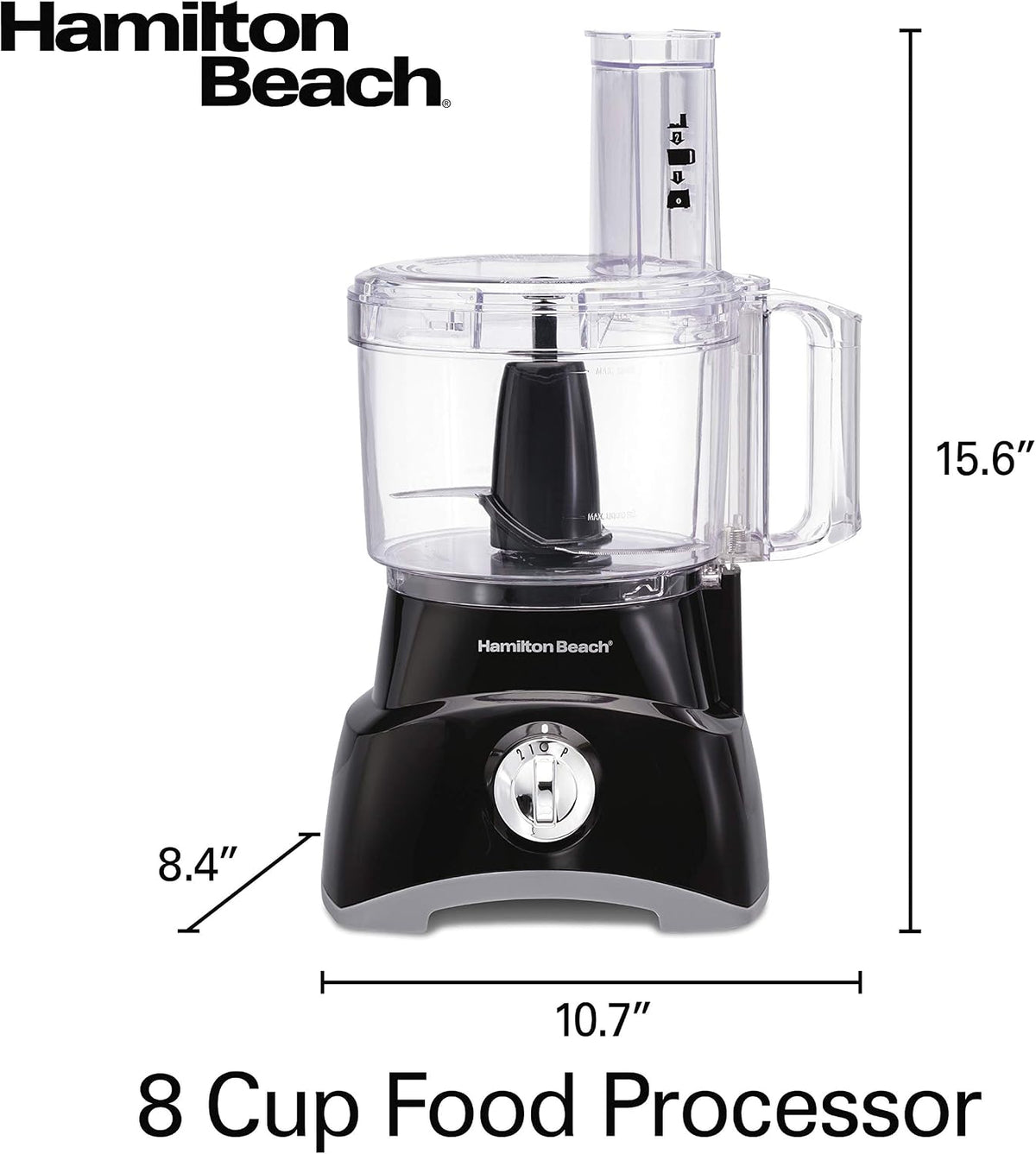 Hamilton Beach - Procesador de alimentos y picador de verduras de 8 tazas