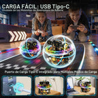 STEM Robot Kit de construcción para niños de 8 a 14 años, 804 piezas de juguete robótico esférico de control remoto y aplicación con expresiones LED y luces Cyberpunk, juego de codificación técnica