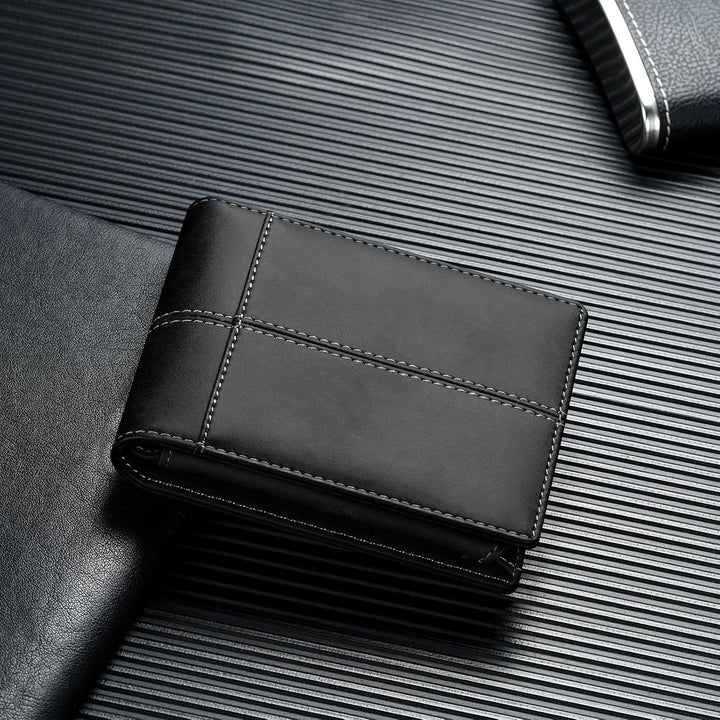 furid Top Grain Leather Wallet Men: RFID Minimalist Bifold Credit C...