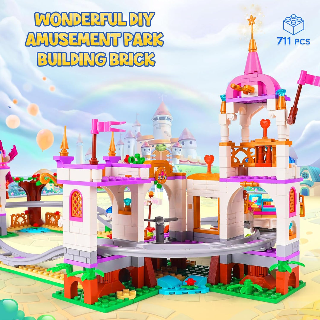 HOGOKIDS Juego de construcción de montaña rusa para niñas