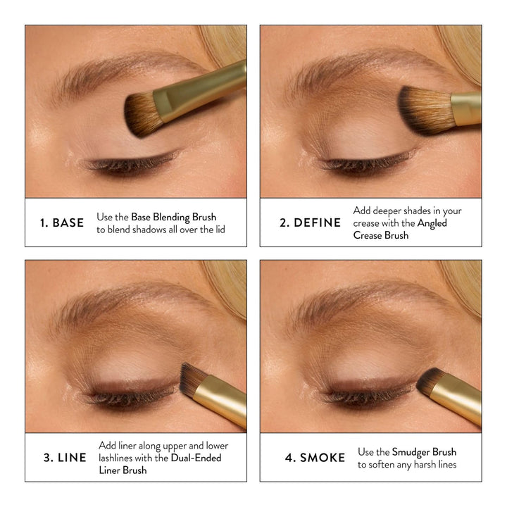 LAURA GELLER NEW YORK Shadow Skills - Juego de 4 brochas para sombr...