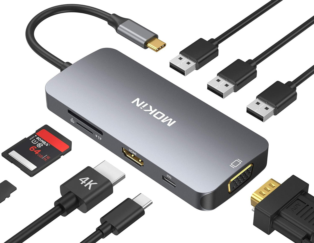 Adaptador USB C multipuerto USB C para MacBook Pro USB C