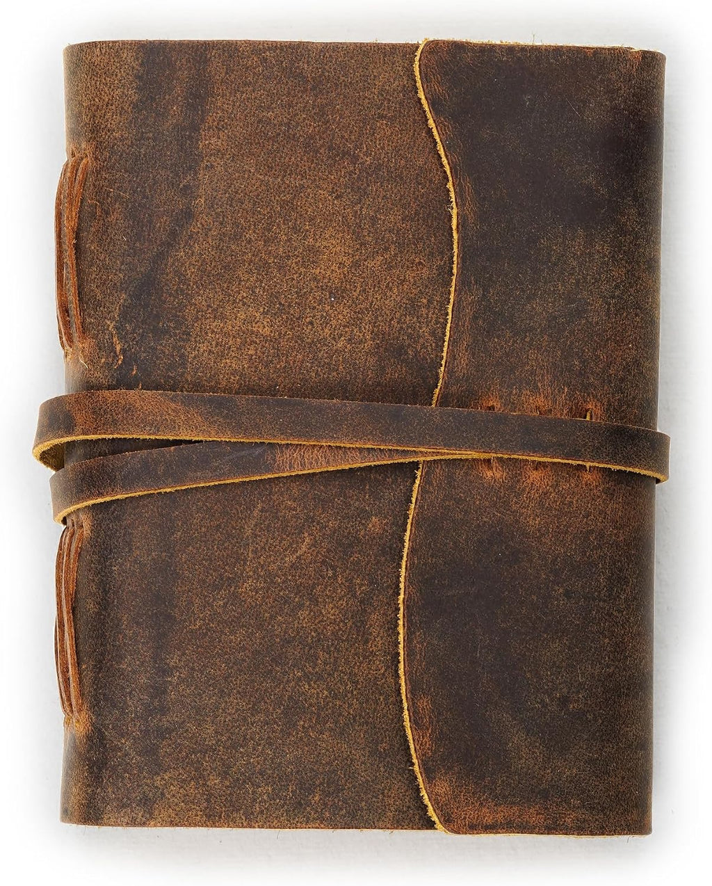 LEATHER VILLAGE Diario de cuero-7"X5"-Marrón Rústico
