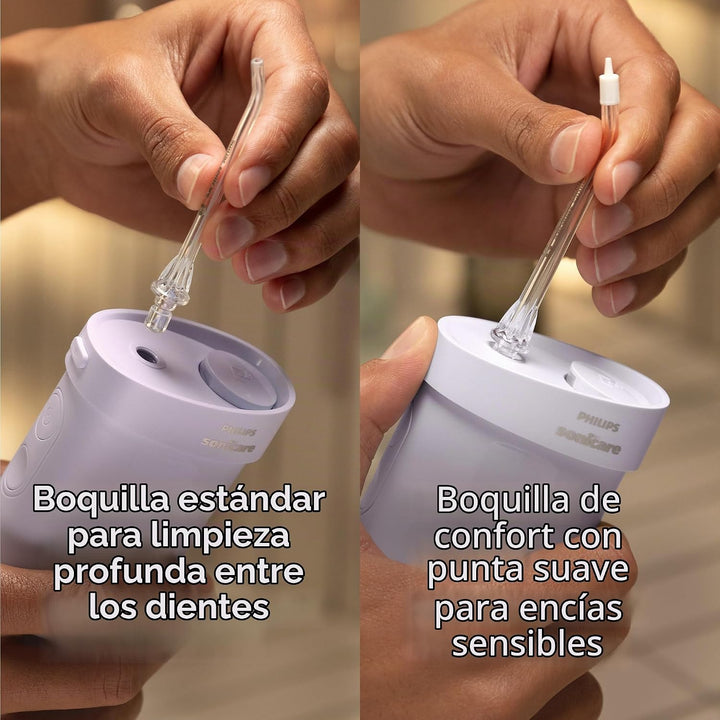 Philips Sonicare Compact Flosser 1000 - Irrigador dental portátil,...