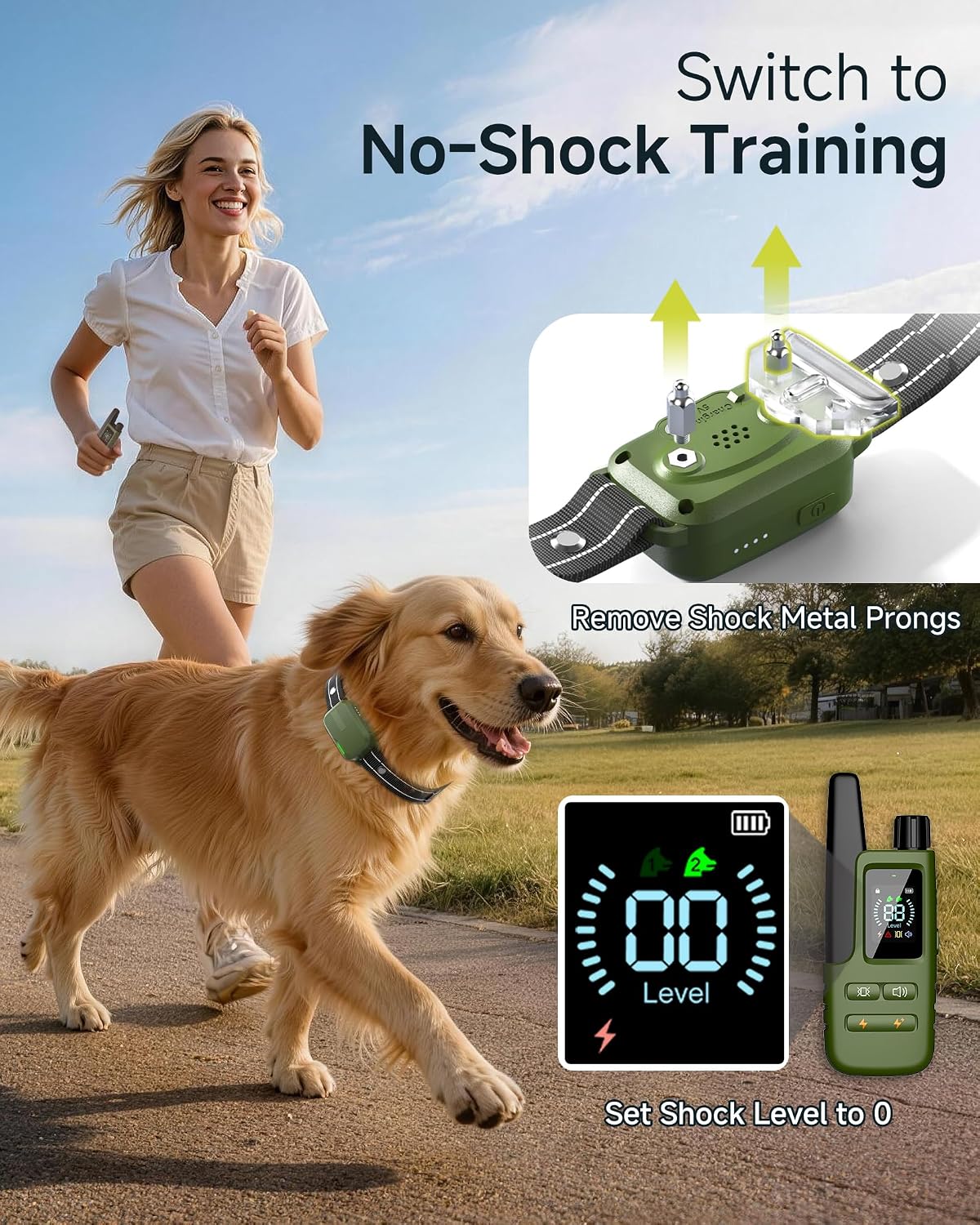 Collar de choque para perros, collar de entrenamiento para perros de 4500