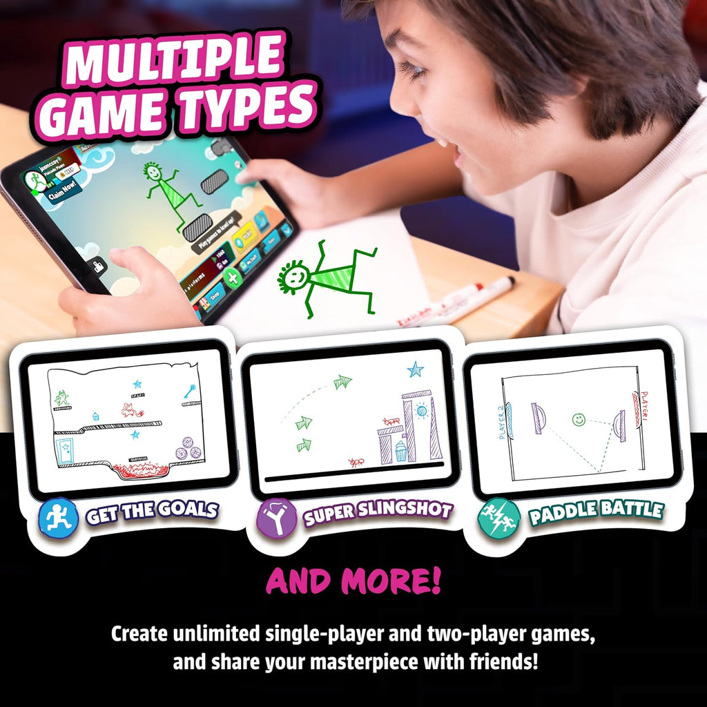 Abacus Brands Pixicade+ - Dibuja tu propio creador de videojuegos, regalo para niños a partir de 6 años