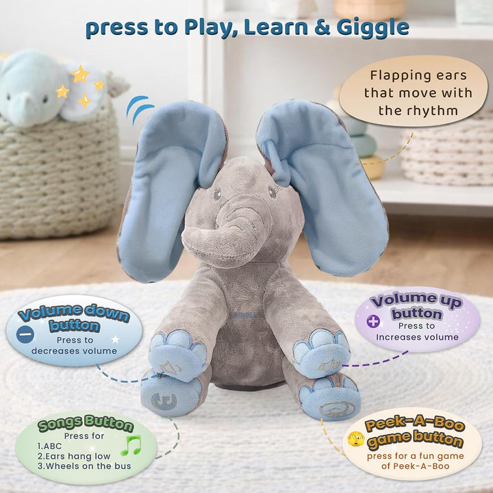 Dimple Kyle Elefante de peluche juguete animado - Elefante azul can...