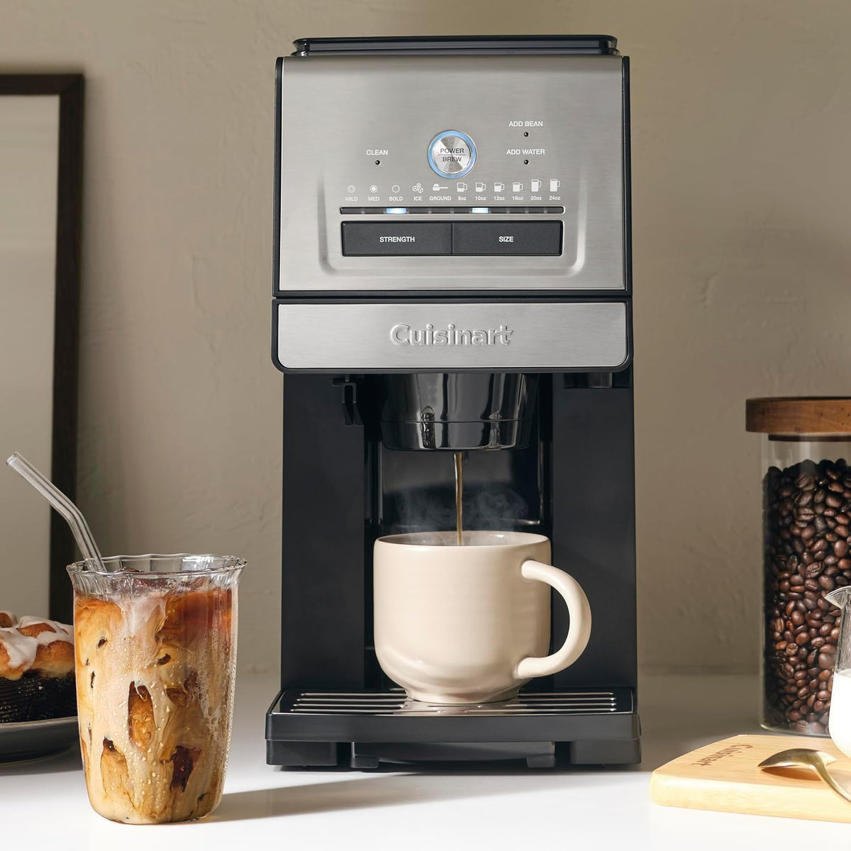 Cuisinart Cafetera, cafetera de una sola porción para moler y preparar, 6