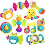 iPlay, iLearn - 10 juguetes de sonajero para bebés de 3 a 6 a 12 meses, dentición sensorial infantil