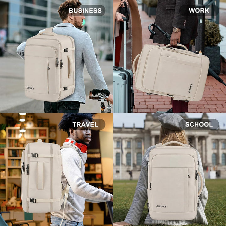 Gieury Mochila de viaje, mochila extragrande expandible de 50 litro...
